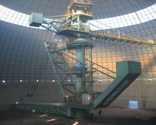 Okrągły układarka z bocznym odbiorem układana od g&oacute;ry i odbierak